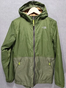 The North Face Dryvent Youth Boys Insulated Windbreaker Jacket Hood Green XL B80 - Picture 1 of 12
