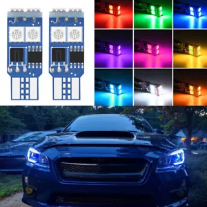 RGB T10 168 LED Light Bulbs For 2015-20 Subaru WRX STI Boomerang Parking C Light - Picture 1 of 6