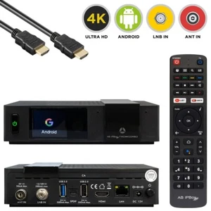 AB IPBox TWO Combo 4K Android 8 IP-Receiver DVB-S2X/C/T2 WiFi UHD Schwarz - Bild 1 von 6
