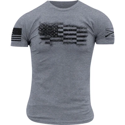 Camiseta Grunt Estilo Bar Bandera - Gris Jaspeado Oscuro Foto 1 de 3