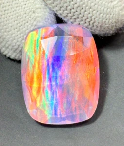 Extreme Fire Unheated Opal Multi Color 3D Flash Cushion Cut Loose Gemstones R81 - Picture 1 of 9