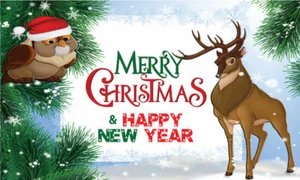 42 Pegatinas Feliz Año Nuevo Feliz Etiquetas Papá Noel regalos - Imagen 1 de 1