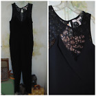 Forever 21 Women's Jumpsuit Black Lace Accent Sleeveless Jumper Romper Size S