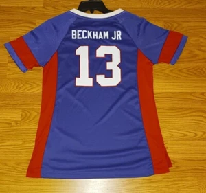 NEW YORK GIANTS WOMENS SHIRT O'DELL BECKHAM Jr VINTAG SIZ MEDIUM MAJESTIC LIKNEW - Picture 1 of 15