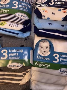 Gerber Toddler Boys 3-Pack Training Pants Choose Your Own Design/Size Organic - Picture 1 of 12