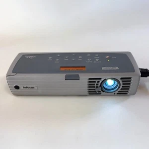 Infocus LP120 DLP Portable Mini Desktop Projector DVI, S-Video w/ Case & Acc. - Picture 1 of 18