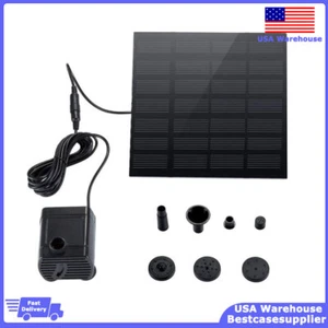 Solar Water Panel Power Fountain Pump Kit Pool Garden Pond Watering Submersible - Picture 1 of 8