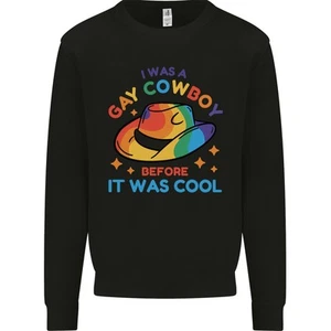 LGBT Gay Pride Cowboy Awareness Day Kids Sweatshirt Jumper - Picture 1 of 35