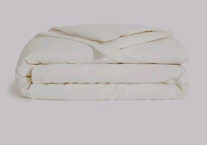 Brooklinen Classic Cotton Percale KING Duvet Cover Cream New - Picture 1 of 4