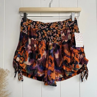 Free People Pantalones Cortos Estampado Primavera Verano Informal Playa Salón Pull On XS Foto 1 de 4