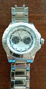 Guess Watch Men's U15021g2 Stainless Steel 43mm Pre-owned Runs Great Needs Littl - Picture 1 of 9