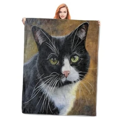 Esmoquin Gato Tiro Manta Regalos, Suave Acogedora Manta de Vellón con 40"x50" Color343 Foto 1 de 4