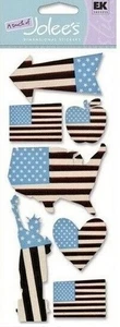 Jolee's PATRIOTIC FLAG Stickers 4th of July America Military United States USA - Picture 1 of 1