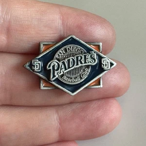 Vintage San Diego Padres MLB Baseball Enamel Lapel Hat Pin Badge Diamond Logo - Picture 1 of 3