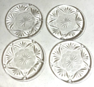Waterford Cut Crystal Ashling 6 1/8" Dessert Bread Plates Vintage Rare - Picture 1 of 2