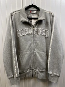 Vintage Parasuco Full Zip Sweatshirt Men’s Medium Heather Grey Arch Spellout Y2K - Bild 1 von 11