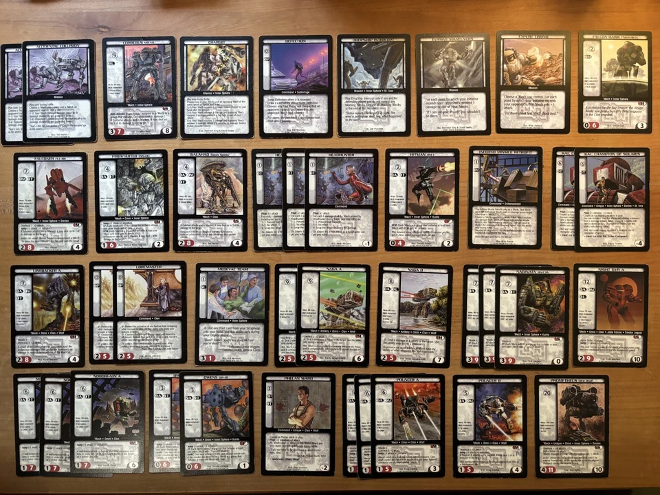 BattleTech CCG, Mechwarrior Expansion, 57 LOWER CONDITION CARDS incl. Prometheus - Image 1 of 2