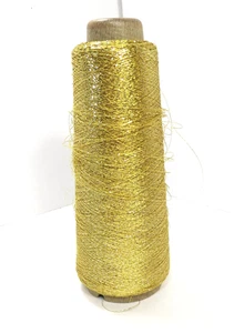 Huntingdon Yarn Mill Metallic Gold Thread Coarse Light Texture 136 grs BF - Picture 1 of 4
