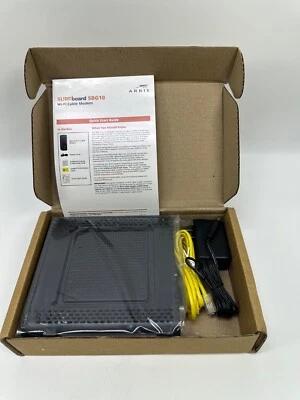 ARRIS (SBG10)-Cable Modem Router Combo Fast DOCSIS 3.0 16 x 4 Gigabit & AC1600 - Image 1 of 2