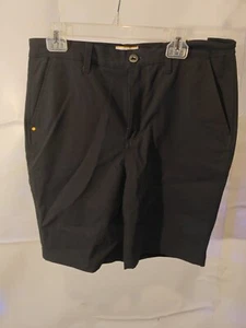CAT Caterpillar Work Shorts NWT Mens Size 32 Black Canvas Pockets Stretch 9" - Picture 1 of 3