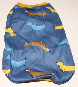 Dog Sweater Coat Clothes Fleece Lined Weiner Dogs 14" Back Length - Picture 1 of 5