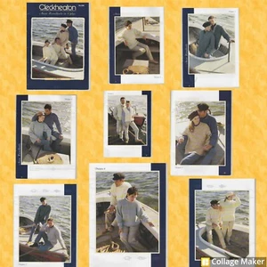 Knitting pattern book 098 mens ladies Aran 8ply jumper cardigan vest 80-105cm - Picture 1 of 11