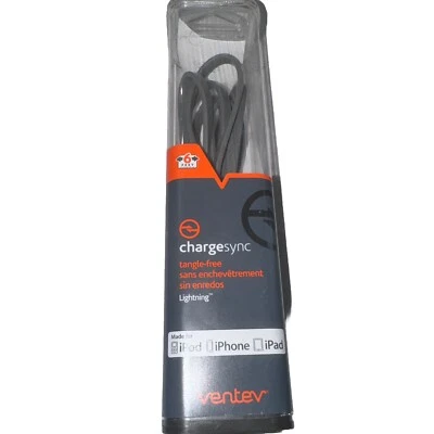 Chargesync 6 Foot tangle Free, Charging Cord For iPhone, iPod, iPad. - Image 1 of 4