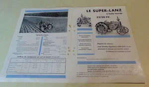 Prospectus Tractor Brochure SUPER LANZ 22 38 HP - Picture 1 of 3
