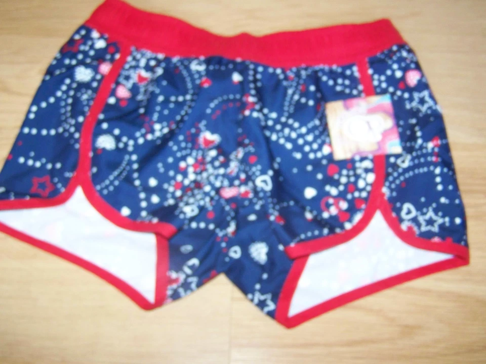 Pantalones Cortos de Natación Talla Mediana 7-8 OP Ocean Pacific Rojo Blanco Azul Marino Estrellas Nuevos Foto 1 de 3