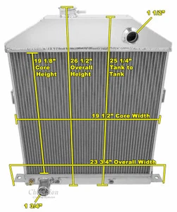 Cold 2 Row 1" Tubes Radiator Ford Config for 1942 - 1948 Mercury Coupe 29A - Bild 1 von 7