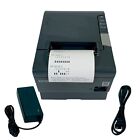 Epson TM-T88V POS Compact Thermal Receipt Printer USB Serial w/ Adapter TESTED