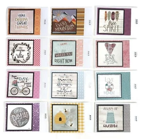 INSPIRATIONAL COLORFUL Mini Note Cards - Set of 12 - Handmade with Envelope SALE - Picture 1 of 1