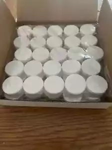 3g Clear Round Acrylic Jars (50pack) New With Inner Liners And White Lids 🌷🌷 - Picture 1 of 8