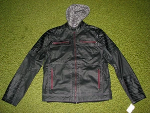 $188 (S) AFFLICTION "HALF MEASURE" 3 in 1 Moto JACKET/ COAT/ HOODED VEST - Picture 1 of 11