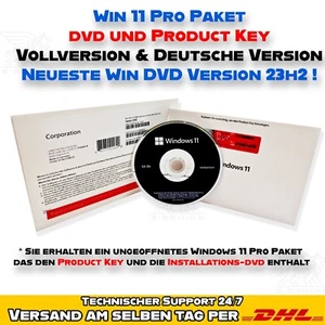 (NEU) Microsoft Windows 11 Pro DVD KEY 64Bit Deutsch 23H2 (neueste Version) - Bild 1 von 4