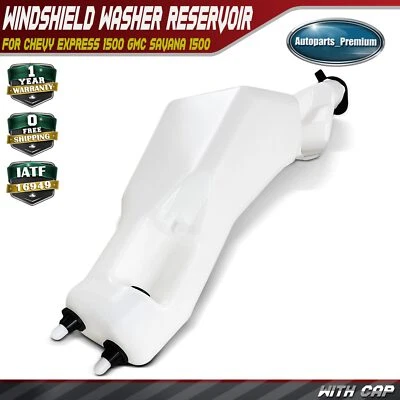 Windshield Washer Reservoir w/ Cap for Chevy Express 1500 GMC Savana 1500 03-14 - Image 1 of 4