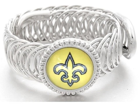 New Orleans Saints Football Sterling Silver Mens Womens Bracelet w GiftPkg D11 Cover