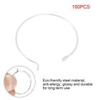 (silver 30 * 25mm)100 X Steel Circle Earring Loops Wine Glass Hoop Ring