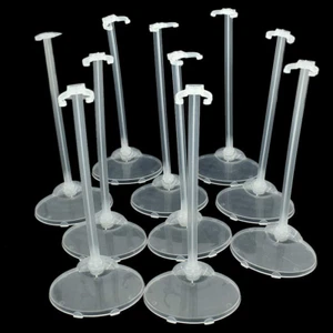 10pcs Transparent Stand Support for Dolls Mini Display Holder - Picture 1 of 12