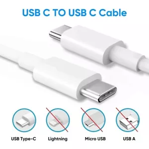 USB C To USB C Fast Charger PD 65W Type C Phone For iPad Macbook Laptop Samsung - Picture 1 of 8