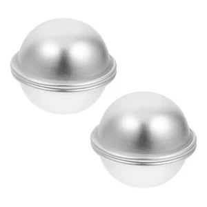 4 PCS Half-round Cake Mold Aluminum Bath Molds Hemisphere Pans - Picture 1 of 12
