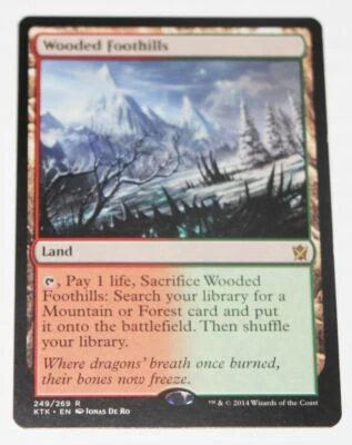 Magic The Gathering - Wooded Foothills, Khans of Tarkir Land - MTG Card Sharp! - Image 1 of 4