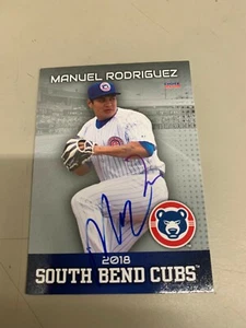 Manuel Rodriguez Signed Card South Bend Cubs Team Card IP Auto - Picture 1 of 1