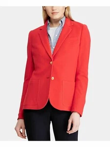 Giacca blazer Ralph Lauren maglia testurizzata cotone rosso bottoni oro tg L nuova - Foto 1 di 11