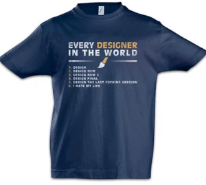 Every Designer In The World Kids Boys T-Shirt Illustrator Fun Graphic Artist - Picture 1 of 1