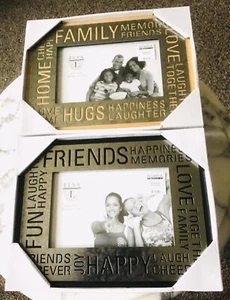 LOT OF 2 Sentiments FRIENDS/FAMILY 8.5" x 6.5" Picture Frames NIP Free Shipping! - Picture 1 of 4