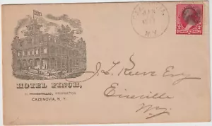 1893 #220 Cazenovia NY Illust Advt cover HOTEL FINCH 1893 (c370) - Picture 1 of 2