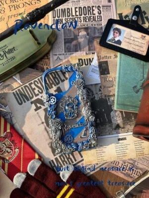 Harry Potter Handmade Cream Phone Case Hogwarts House for iPhone 16 Cover Gift - Image 1 of 3