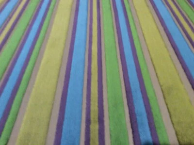 JF FABRIC JOKER 72J6881 Cut Velvet 3/4 Of Yard 24”x55” Stripes Raised Velvet New - Image 1 of 4