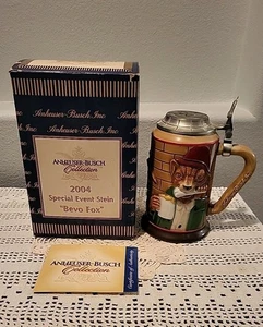 Anheuser-Busch Limited Edition Stein BEVO FOX 2004 OVP COA  - Bild 1 von 24